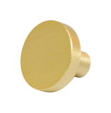 round 25 mm brushed brass knob for kitchen