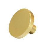 large round 30 mm brushed brass knob for drawers