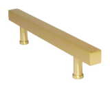 Elijah Brushed Brass Pull Handle - Medium - 144 mm